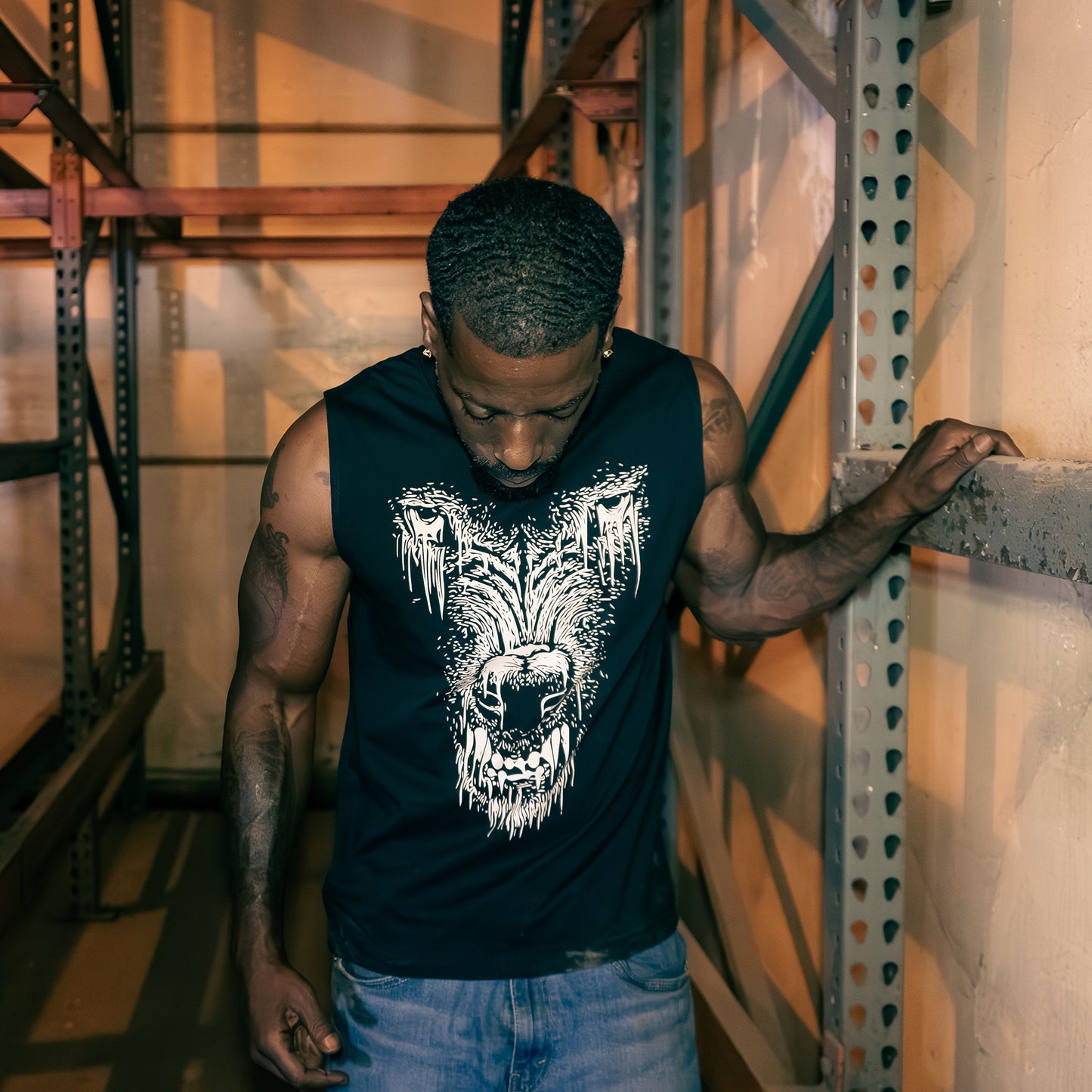 Drippy Wolf Sleeveless Shirt
