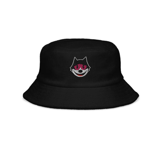 Bag of Tricks Cat Embrodiered Bucket Hat